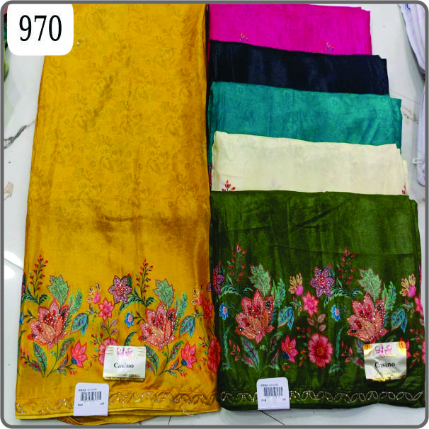 Floral Embroidered Designer Saree | Nisha Saree Showroom