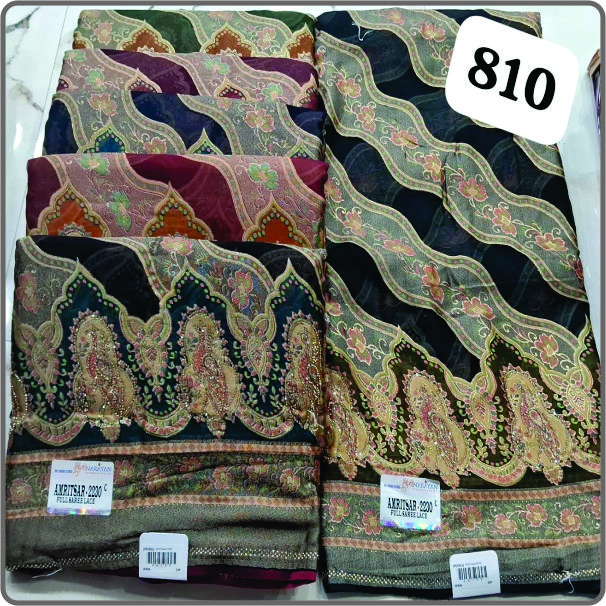 Designer Woven Paisley Print Saree with Full Lace Border – AMRITSAR-2230 C | Nisha Saree Showroom