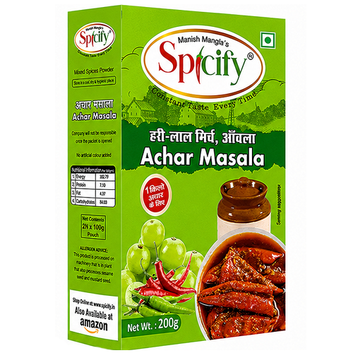 Mirch Achar Masala – 200g | Authentic Green Chilli Pickle Spice Mix | Rich & Traditional Flavor | Easy Homemade Achar | Hygienically Packed