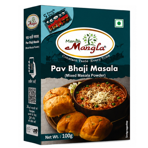Pav Bhaji Masala – 100g (5×20g FreshLock Sachets) | Rich & Buttery Street-Style Flavor | Complete Masala Mix | Fresh & Aromatic