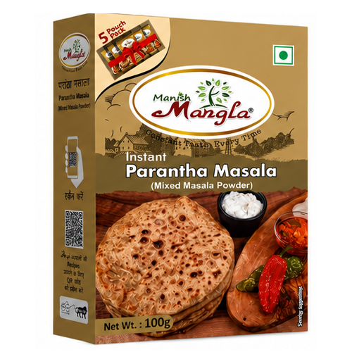 Parantha Masala – 100g (5×20g FreshLock Sachets) | Spicy & Flavorful Stuffing Masala | Perfect for Aloo, Gobhi & Mix Parantha | Fresh & Aromatic