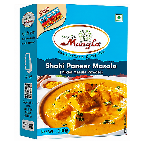 Shahi Paneer Masala – 100g (5×20g FreshLock Sachets) | Rich & Creamy Restaurant-Style Flavor | Complete Spice Mix | Fresh & Aromatic