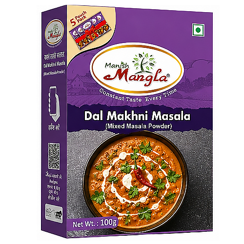 Dal Makhani Masala – 100g (5×20g FreshLock Sachets) | Creamy & Rich Flavor | Complete Spice Mix | Restaurant Style Dal Makhani