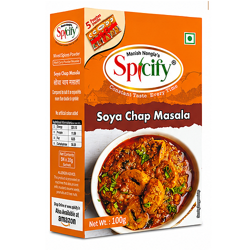 Soya Chaap Masala – 100g | Rich & Spicy Restaurant-Style Spice Mix | Perfect for Tandoori, Tikka & Gravy Chaap | Fresh & Aromatic