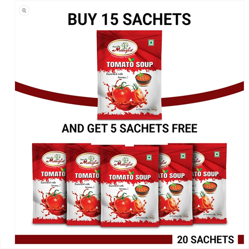 Manish Mangla Tomato Soup – 12g Sachets (Pack of 20) | Buy 15 Get 5 Free | Instant Soup Mix | Rich Tomato Flavor | Quick & Easy - Image 3