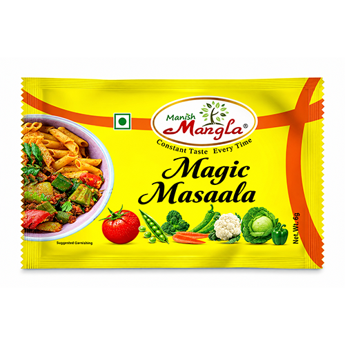 Manish Mangla Magic Masala – 6g Sachets (Pack of 25) | Buy 20 Get 5 Free | Instant Taste Enhancer | Chatpata Seasoning for Snacks & Meals