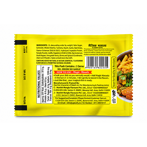 Manish Mangla Magic Masala – 6g Sachets (Pack of 25) | Buy 20 Get 5 Free | Instant Taste Enhancer | Chatpata Seasoning for Snacks & Meals - Image 2