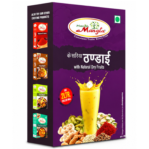Manish Mangla Kesariya Thandai – Premium Thandai Mix | Rich Saffron Flavor | Instant Summer Drink | Perfect for Holi & Refreshing Beverages 100g