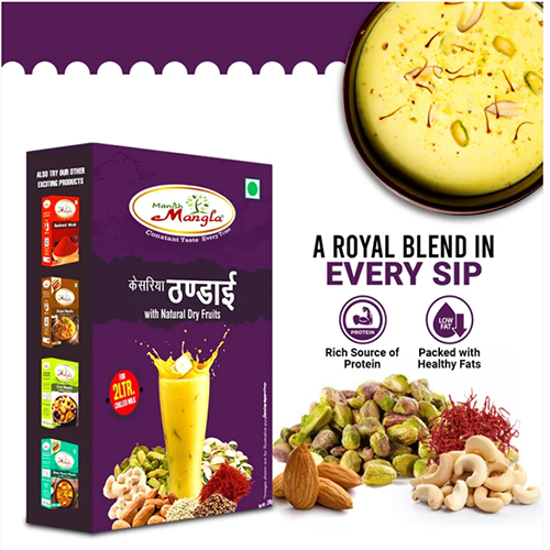 Manish Mangla Kesariya Thandai – Premium Thandai Mix | Rich Saffron Flavor | Instant Summer Drink | Perfect for Holi & Refreshing Beverages 100g - Image 2