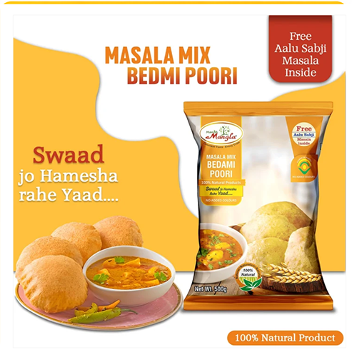 Bedmi Puri Mix – Instant Bedmi Puri Premix | Crispy & Authentic Delhi-Style Bedmi Puri | Just Add Water & Knead | Hygienically Packed - Image 2