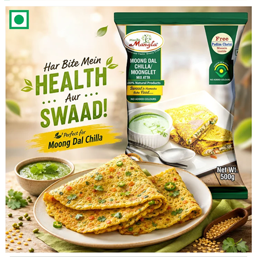 Moong Dal Chilla Mix – Instant Chilla Premix | High-Protein Savoury Pancake Mix | Just Add Water | Healthy Breakfast & Snack | Hygienically Packed - Image 2