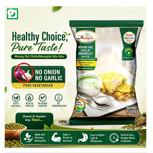 Moong Dal Chilla Mix – Instant Chilla Premix | High-Protein Savoury Pancake Mix | Just Add Water | Healthy Breakfast & Snack | Hygienically Packed - Image 4
