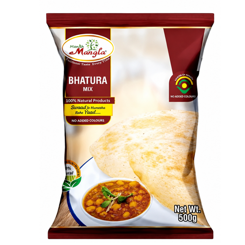 Bhatura Mix – 500g | Instant Bhatura Premix with Yeast Sachet | Soft, Fluffy & Restaurant-Style Bhaturas | Just Add Water & Knead