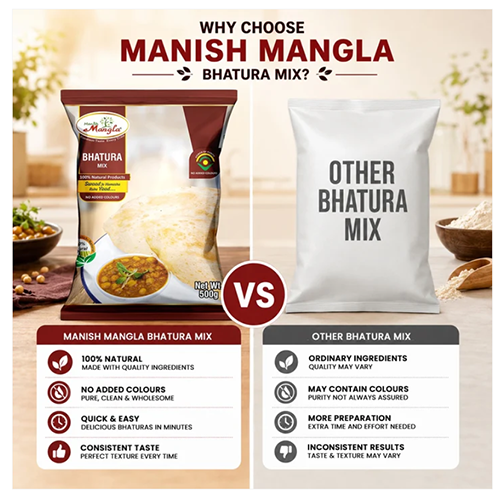 Bhatura Mix – 500g | Instant Bhatura Premix with Yeast Sachet | Soft, Fluffy & Restaurant-Style Bhaturas | Just Add Water & Knead - Image 2