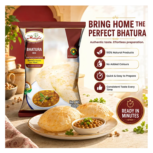 Bhatura Mix – 500g | Instant Bhatura Premix with Yeast Sachet | Soft, Fluffy & Restaurant-Style Bhaturas | Just Add Water & Knead - Image 3