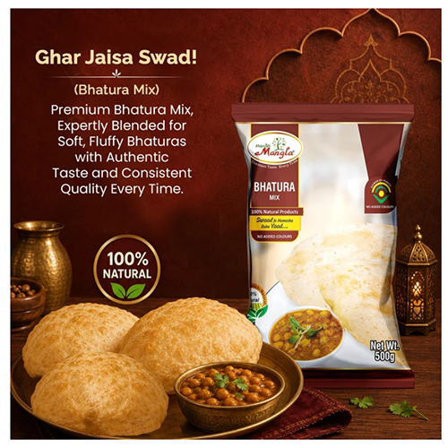 Bhatura Mix – 500g | Instant Bhatura Premix with Yeast Sachet | Soft, Fluffy & Restaurant-Style Bhaturas | Just Add Water & Knead - Image 4