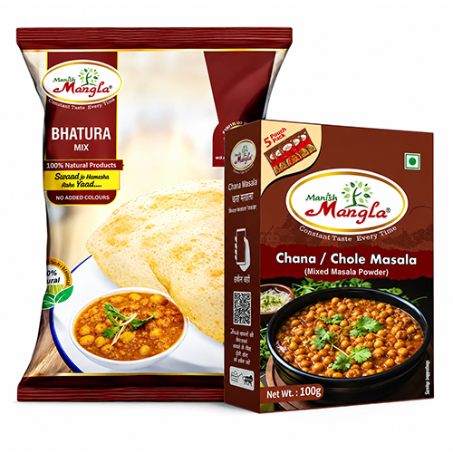 Chole Bhature Combo – Bhatura Mix with Yeast Sachet & Chole Masala | Complete Punjabi Meal Kit | Restaurant-Style Taste | Just Add Water & Cook