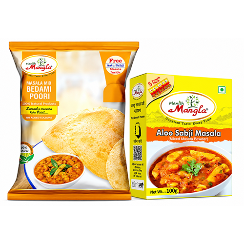 Aloo Puri Combo – Bedmi Puri Mix & Aloo Sabzi Masala | Complete Breakfast Combo | Authentic Delhi-Style Taste | Just Add Water & Cook