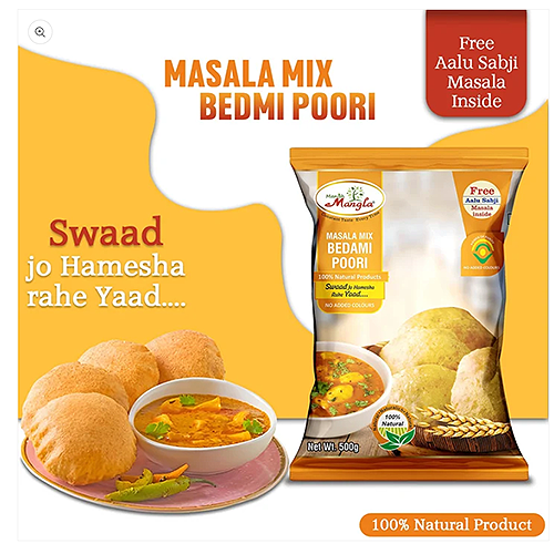 Aloo Puri Combo – Bedmi Puri Mix & Aloo Sabzi Masala | Complete Breakfast Combo | Authentic Delhi-Style Taste | Just Add Water & Cook - Image 3