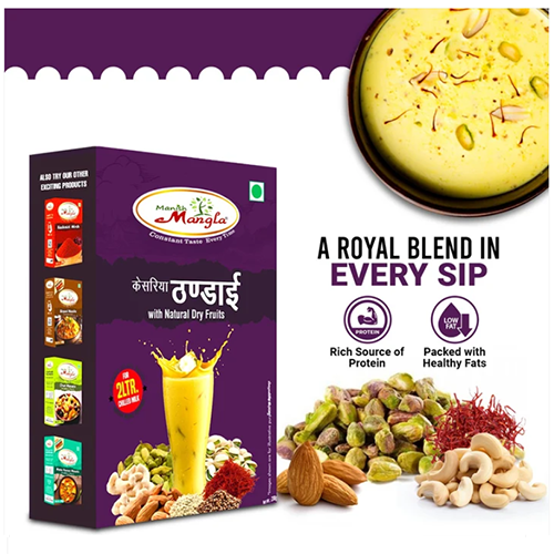 Manish Mangla Kesariya Thandai – Premium Thandai Mix | Rich Saffron Flavor | Instant Summer Drink | Perfect for Holi & Refreshing Beverages - Image 3