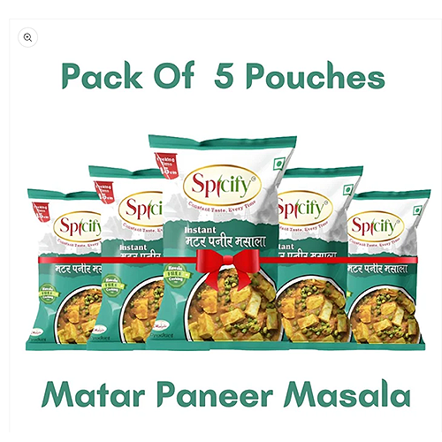 Spicify Matar Paneer Masala (Pack of 5) | Instant Spices - Image 3