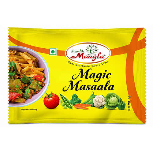 Manish Mangla Magic Masala – 6g Sachets (Pack of 25) | Buy 20 Get 5 Free | Instant Taste Enhancer | Chatpata Seasoning for Snacks & Meals