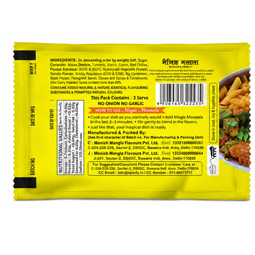 Manish Mangla Magic Masala – 6g Sachets (Pack of 25) | Buy 20 Get 5 Free | Instant Taste Enhancer | Chatpata Seasoning for Snacks & Meals - Image 2