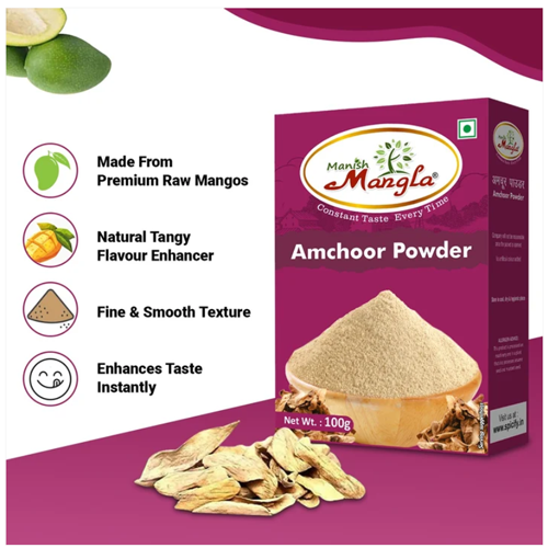 Manish Mangla Amchoor Powder (Dry Mango Powder) – 100g | Tangy & Aromatic Spice | Perfect for Chaat, Sabzi, Marinades & Indian Cooking - Image 3