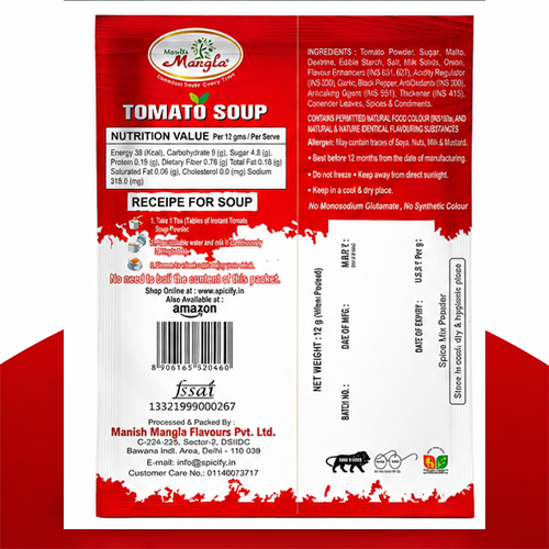 Manish Mangla Tomato Soup – 12g Sachets (Pack of 20) | Buy 15 Get 5 Free | Instant Soup Mix | Rich Tomato Flavor | Quick & Easy - Image 4