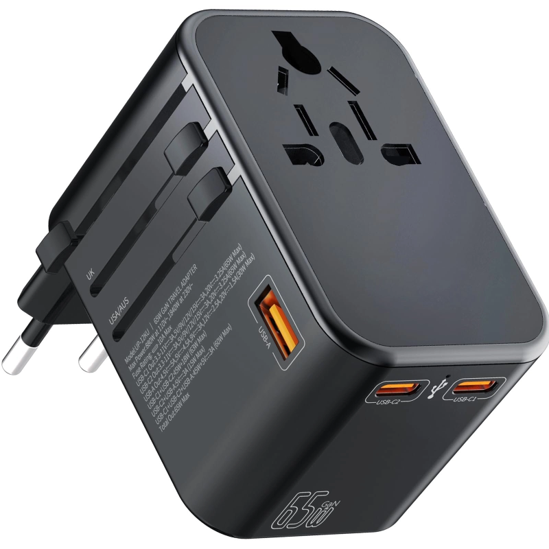 Universal Travel Adapter: 4-in-1 Fast Charger (ATA-01)