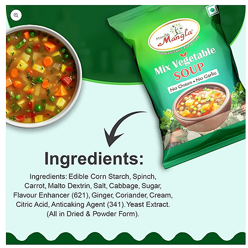 Mix Veg Soup – No Onion No Garlic | Instant Soup Mix | Satvik & Pure | Rich Vegetable Flavor | Quick & Easy to Prepare 500g - Image 3