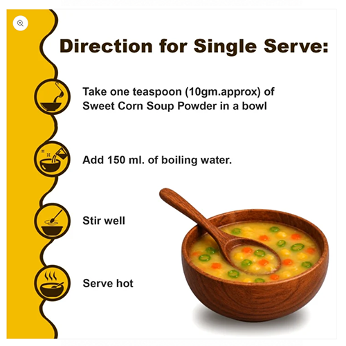 Sweet Corn Soup – Instant Soup Mix |No Onion No Garlic | Creamy & Delicious | Quick & Easy to Prepare | Perfect for Snacks & Light Meals 500g - Image 3