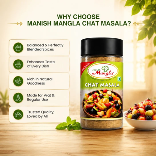 Manish Mangla Vrat Special Chat Masala 80g – Fasting Friendly Spice Mix | Tangy & Flavorful - Image 3