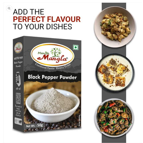 Black Pepper Powder – 50g | Fresh & Strong Aroma | Finely Ground Kali Mirch | Perfect for Cooking, Seasoning & Health Use - Image 4
