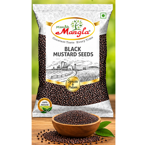 Black Mustard Seeds (Rai) – Premium Whole Mustard Seeds | Strong Aroma & Authentic Flavor | Perfect for Tadka, Pickles & Indian Cooking | Hygienically Packed