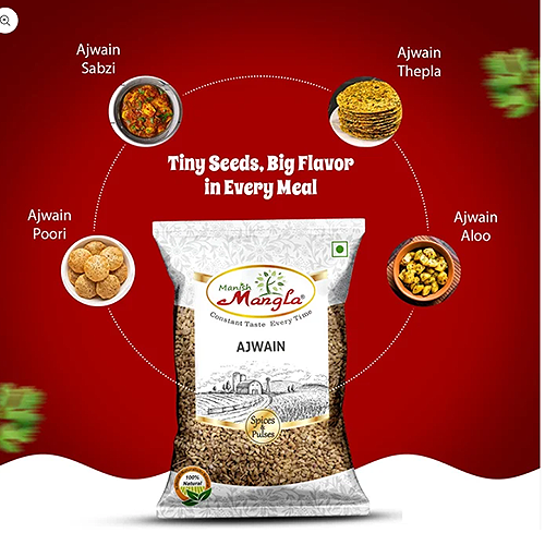 Ajwain (Carom Seeds) – Premium Whole Ajwain | Strong Aroma & Authentic Flavor | Perfect for Parathas, Tadka & Indian Cooking | Hygienically Packed - Image 2