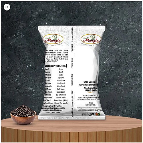 Black Pepper (Kali Mirch) – Premium Whole Black Peppercorns | Rich Aroma & Bold Flavor | Perfect for Seasoning, Cooking & Spice Blends | Hygienically Packed 100g - Image 4