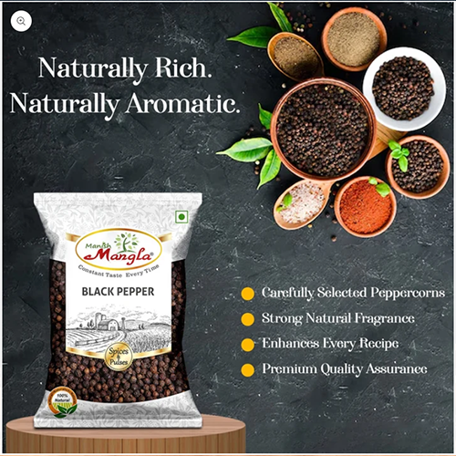 Black Pepper (Kali Mirch) – Premium Whole Black Peppercorns | Rich Aroma & Bold Flavor | Perfect for Seasoning, Cooking & Spice Blends | Hygienically Packed 100g - Image 5