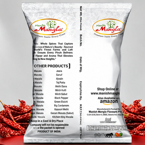 Dry Red Chillies (Sabut Lal Mirch) – Premium Whole Red Chillies | Rich Color & Bold Flavor | Perfect for Tadka, Curries & Indian Cooking | Hygienically Packed - Image 2
