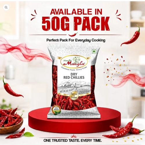Dry Red Chillies (Sabut Lal Mirch) – Premium Whole Red Chillies | Rich Color & Bold Flavor | Perfect for Tadka, Curries & Indian Cooking | Hygienically Packed - Image 4