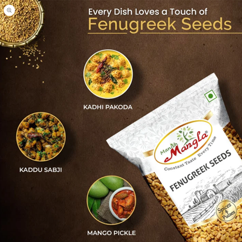 Fenugreek Seeds (Methi Dana) – Premium Whole Seeds | Rich Aroma & Distinct Flavor | Perfect for Tempering, Pickles & Indian Cooking | Hygienically Packed - Image 3
