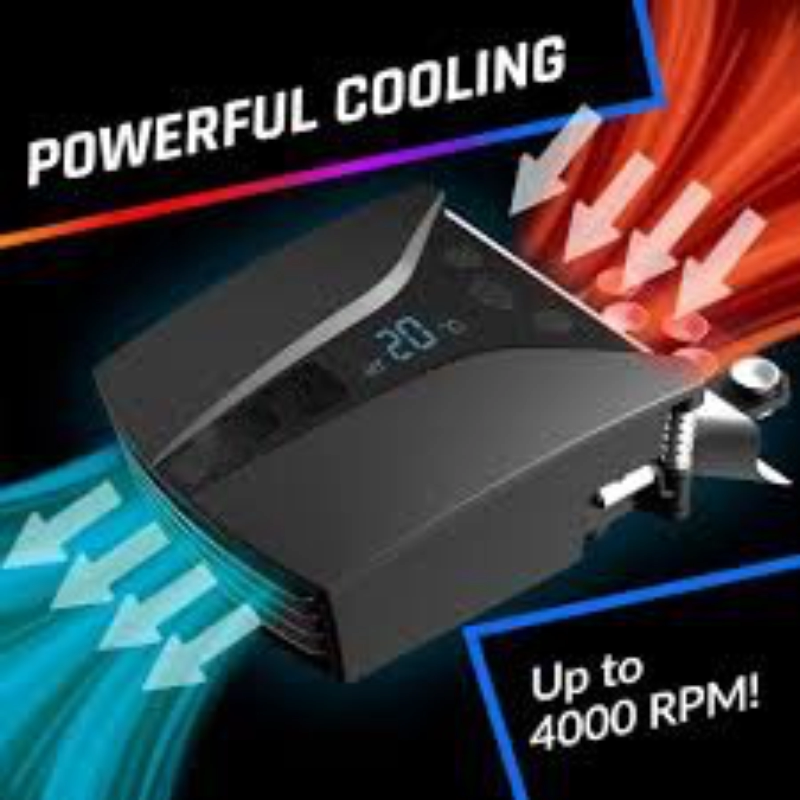 Laptop Cooler with Vacuum Fan - New - Innovative Design for Rapid Cooling - Temperature Detection - Automatic/Manual Mode - 4000 RPM Compatible with Laptop Cooling Pads Steam Deck