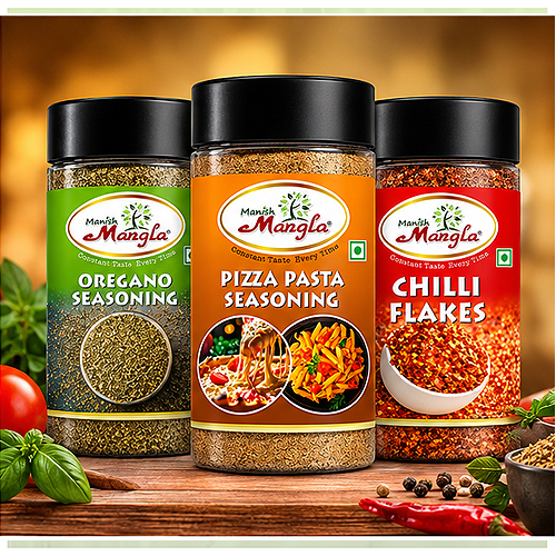 Italian Seasoning Combo – Chilli Flakes, Oregano & Pizza Pasta Seasoning | Perfect for Pizza, Pasta & Snacks | Cafe-Style Flavor at Home