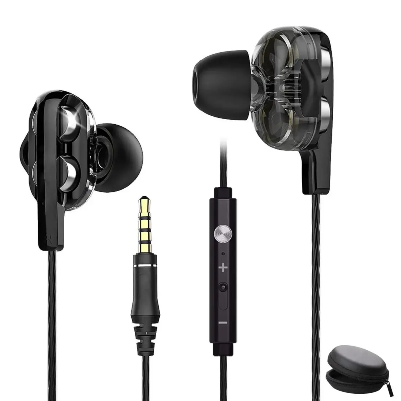 Dual Driver Wired Gaming Earphones (Black)