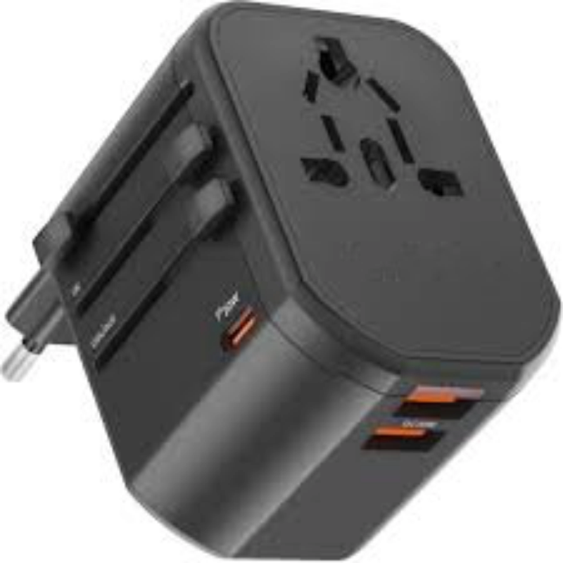 65W Universal Travel Adapter | 4-in-1 Charger with USB-C for Laptop/MacBook