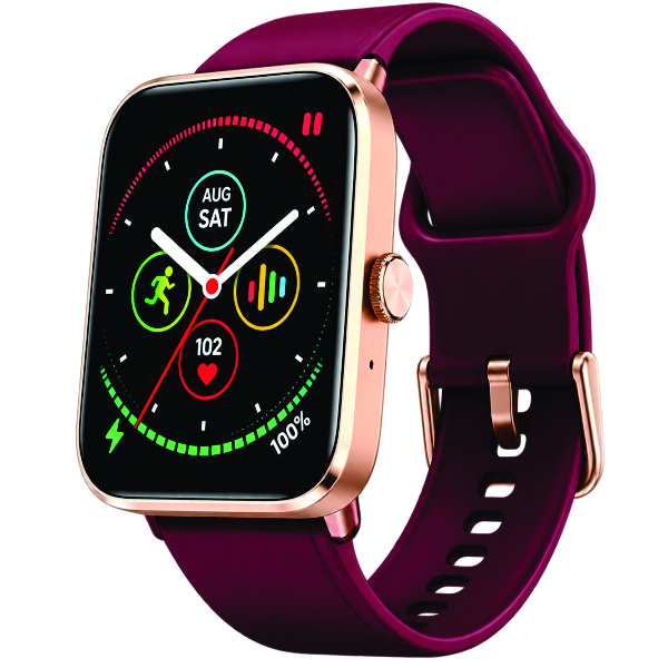 Alpha Smart Watch (Rose Pink) - Bluetooth Calling, AMOLED Display