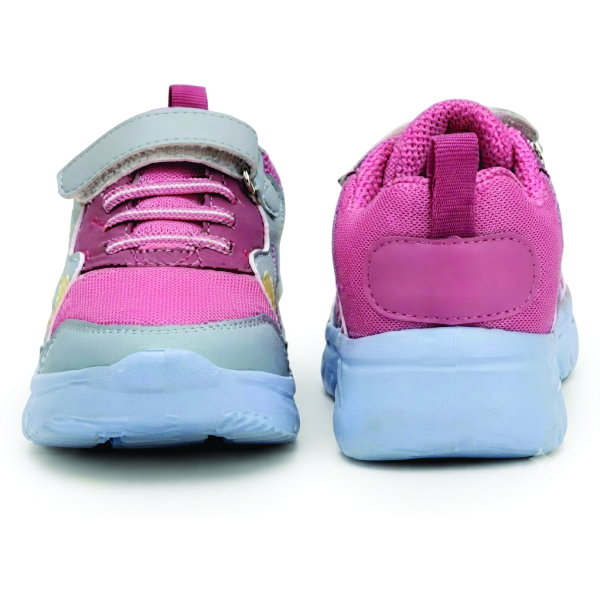 TURBO-1E Non-Lacing Sports Walking Shoes for Kids - Pink, Royal Blue & Sea Green | Comfortable and Durable - Suitable for Slip-On Gym, Jogging and Outdoor - Cushioned Footbed