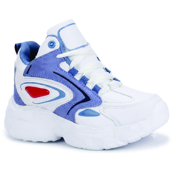 Unisex Kids Shoe with Memory Foam EVA Sole | Leather Rexine Upper Breathable, Lightweight | Comfortable & Durable Stylish Indoor & Outdoor | Sports Shoes