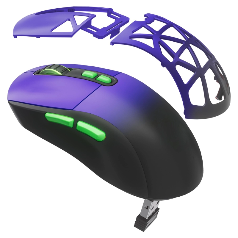 Wireless Gaming Mouse | Multi-Mode Connectivity (2.4GHz, Bluetooth 5.3, Wired) |RGB Lighting |6 DPI(1000-13,800)|1000Hz Polling Rate|7 Keys| Rechargeable 450mAh Battery