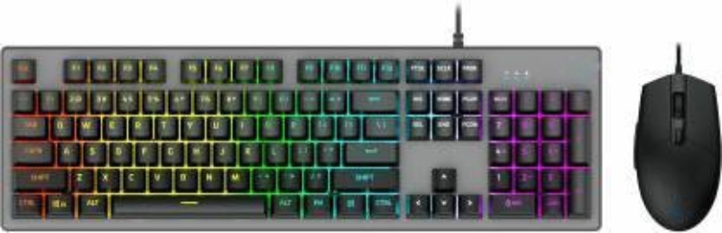 Frontech KB-0039 Wired Super Design Gaming Keyboard and Optical Mouse| RGB Backlight Combo Set??(Black)